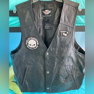 Harley Davidson Leather Vest. Size 2xl